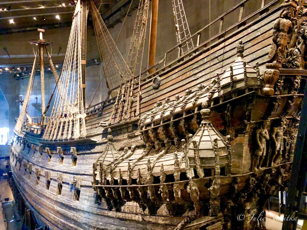 Image of the Vasa ship at the Vasa Museum in Stockholm, Sweden. Visiting museums and historic sites helps raise funds to preserve them for future generations.