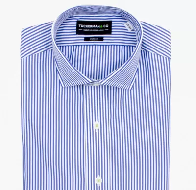 Bengal Stripe dress shirt from Tuckerman and Co. Outfitting your closet with some sustainable clothing for work can go a long way.