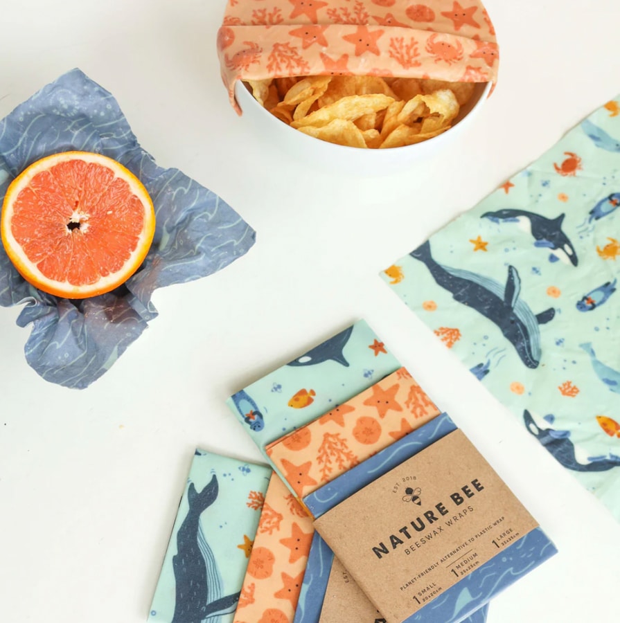 Image of the sustainable and reusable beeswax wraps by Nature Bee