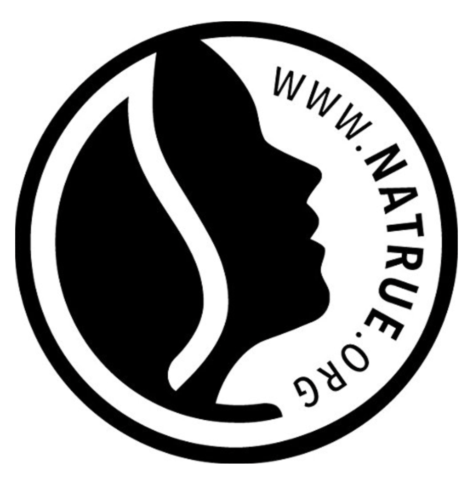 Natrue logo. Natrue is a cosmetic and beauty product certification.