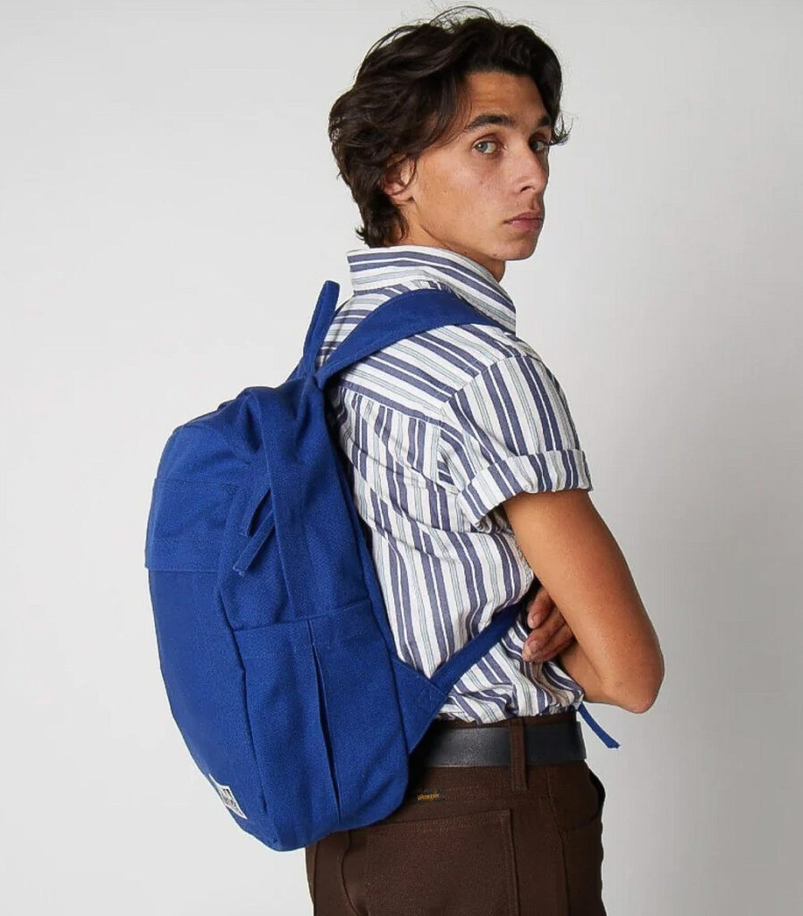 Image of a model wearing the Earth Backpack by Terra Thread
