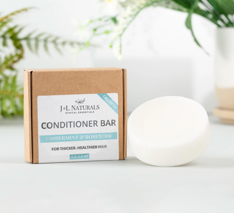 Image of the conditioner bar from J&L Naturals in Peppermint and Rosemary