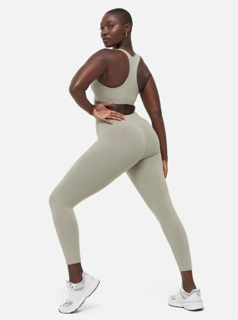 Image of the Organic Stretch Midi Legging from MATE in Sage.