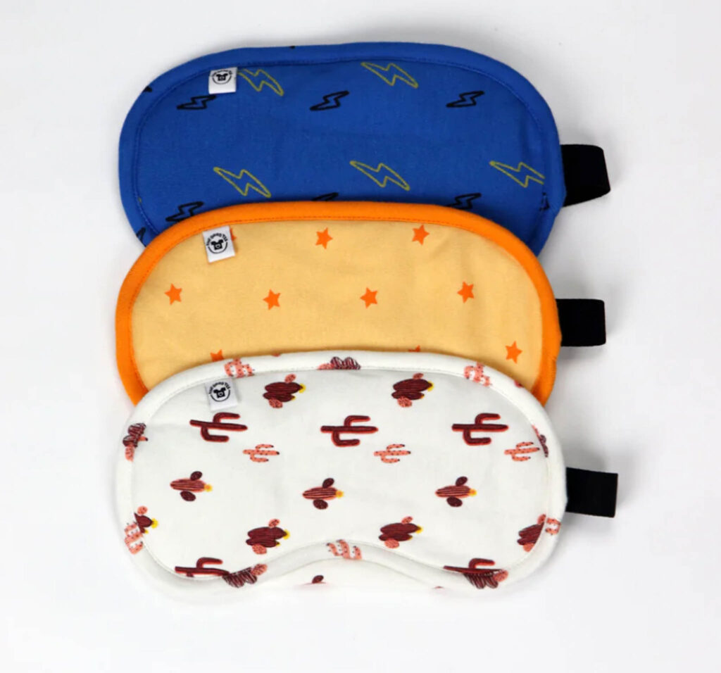 Image of the Good Sleep Eye Mask from The Good Tee - a must have sustainable travel essential.
