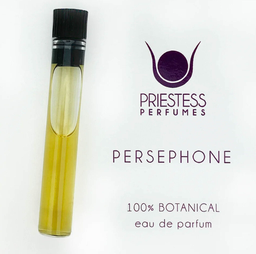 Image of the Persephone 100% Botanical Eau de Perfume by Cocoon Apothecary in sample size, great for sustainable travel!
