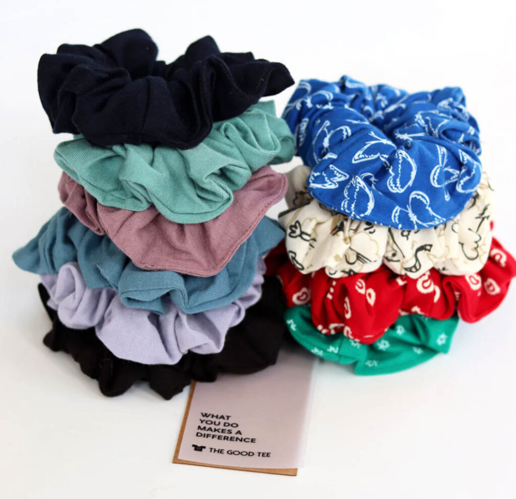 image of the Zero waste scrunchie by the Good Tee.