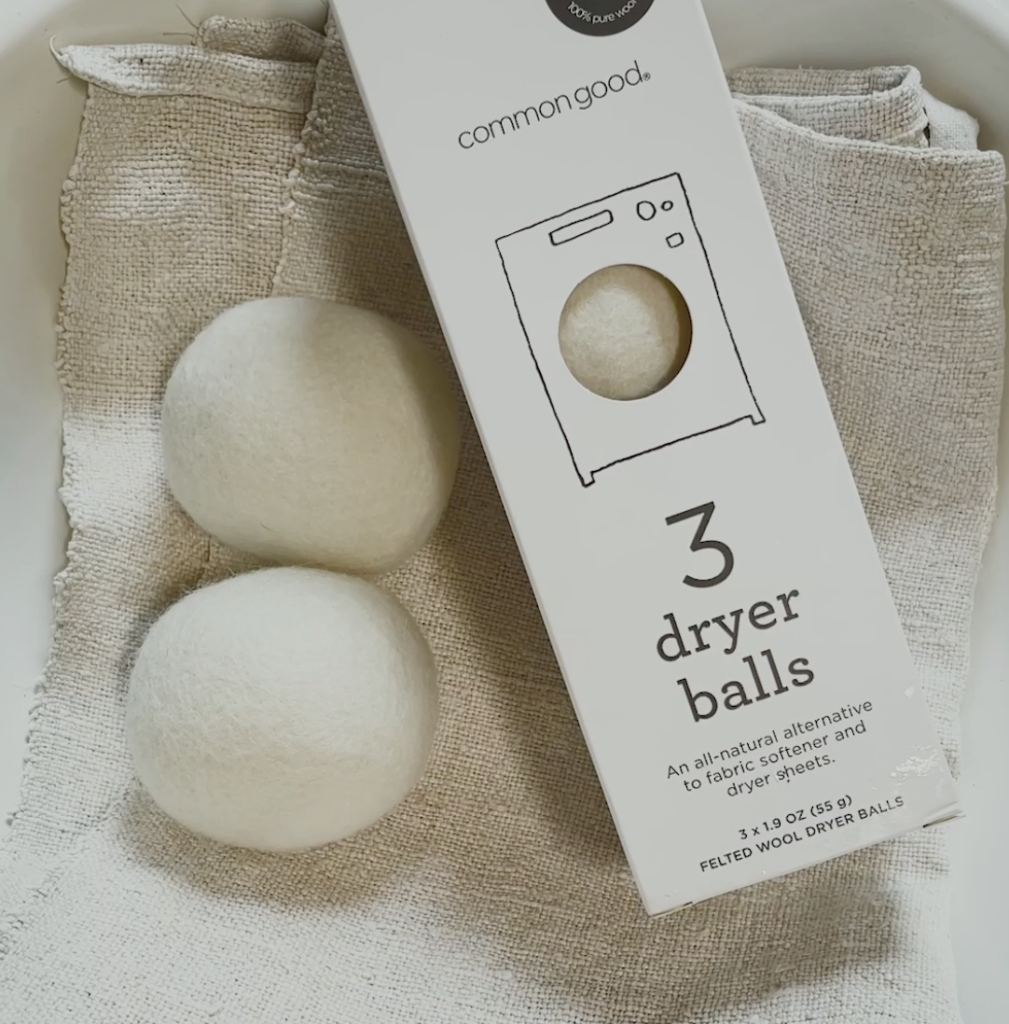 Image of the Dryer Balls from Common Good with box