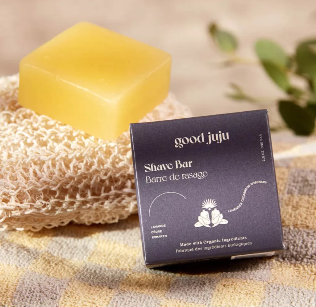 Image of the moisturizing shave bar from Good Juju