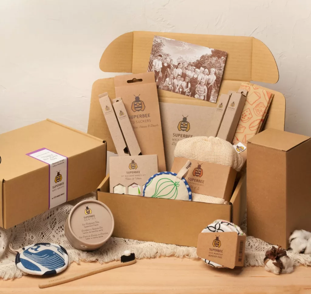 Image of the Eco Living Gift box from Super Bee. An eco-friendly gift so perfect it already comes boxed!