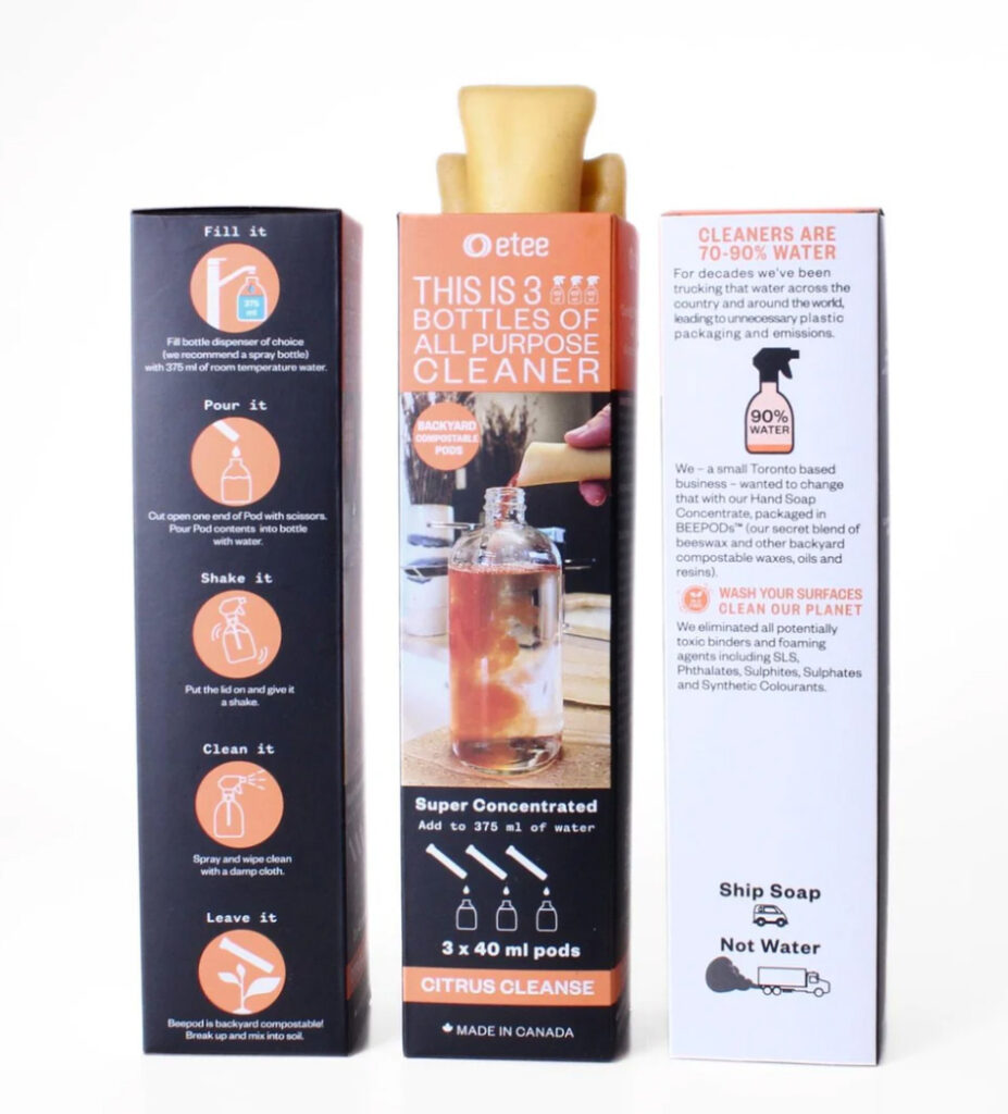 etee cleaner Image of the Probiotic All Purpose Super Concentrated Cleaner from Etee.