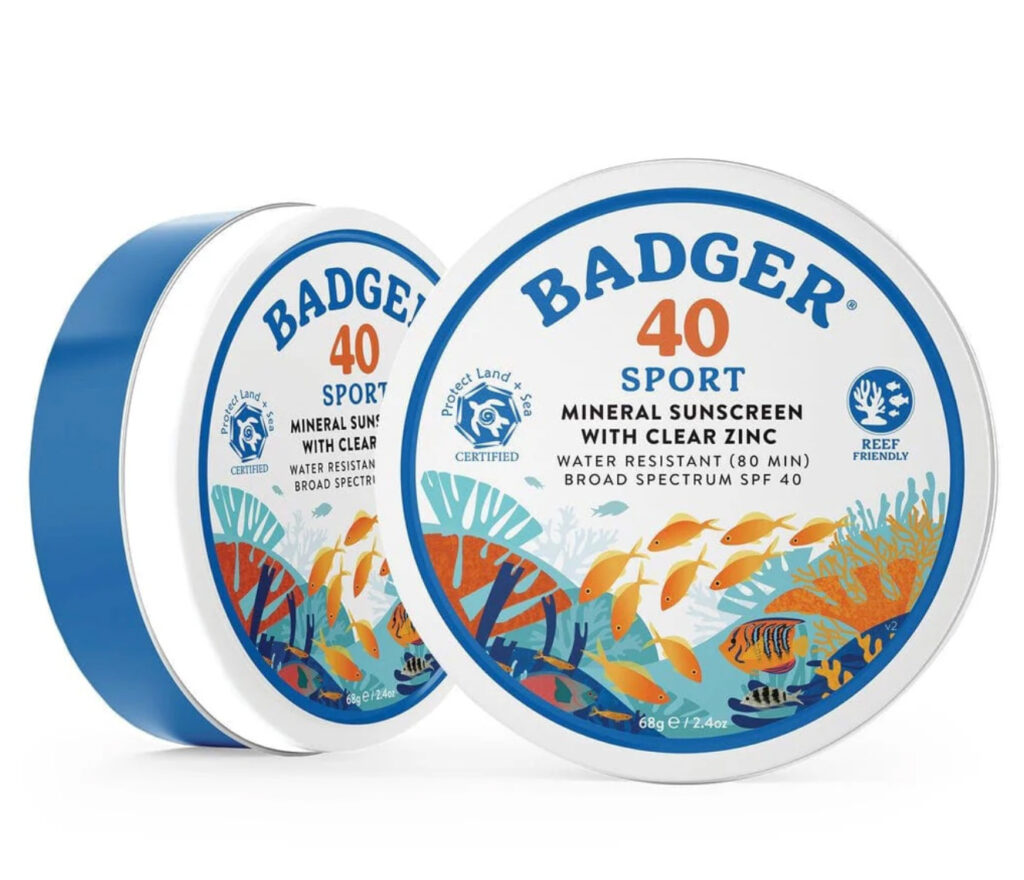 Image of the Clear Zinc sport Mineral Sunscreen Tin SPF 40 by Badger