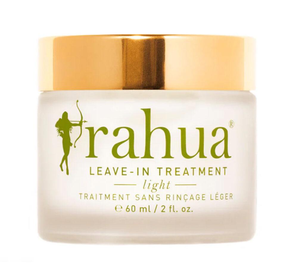 Image of a jar of the light leave in conditioning treatment by Rahua. Find an ewg leave in conditioner for your non-toxic toiletry bag.