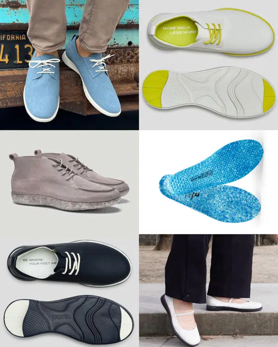 Image of a variety of pairs of footwear by Ponto