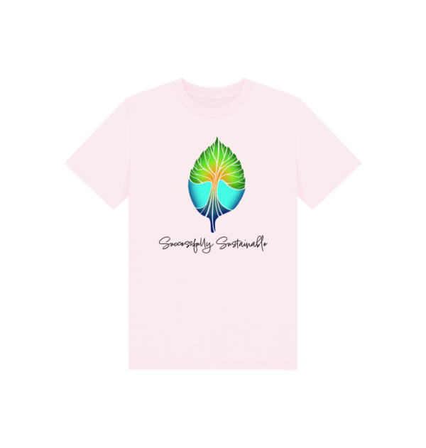 Flat image of the Successfully Sustainable Kids Tee in Pink