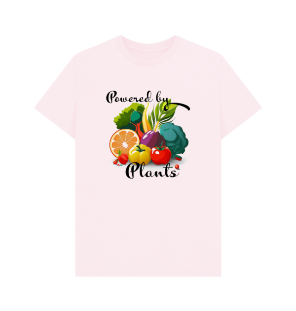 Flat image of the Powered by Plants Tee in Pink