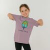 Image of a model wearing the Successfully Sustainable Kids Tee in Mauve.