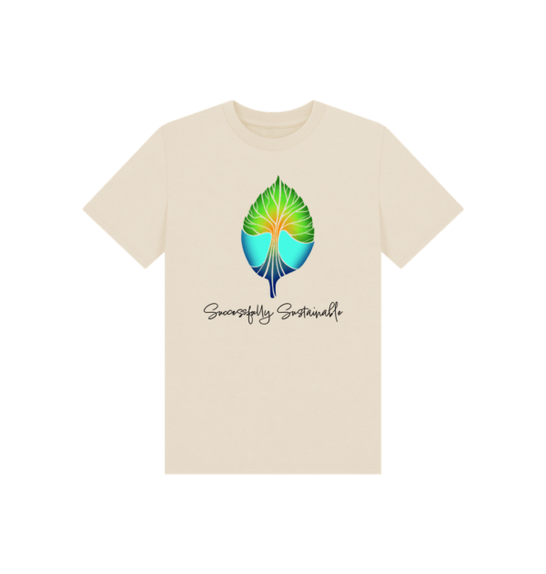 Flat image of the Successfully Sustainable Kids Tee in Oat