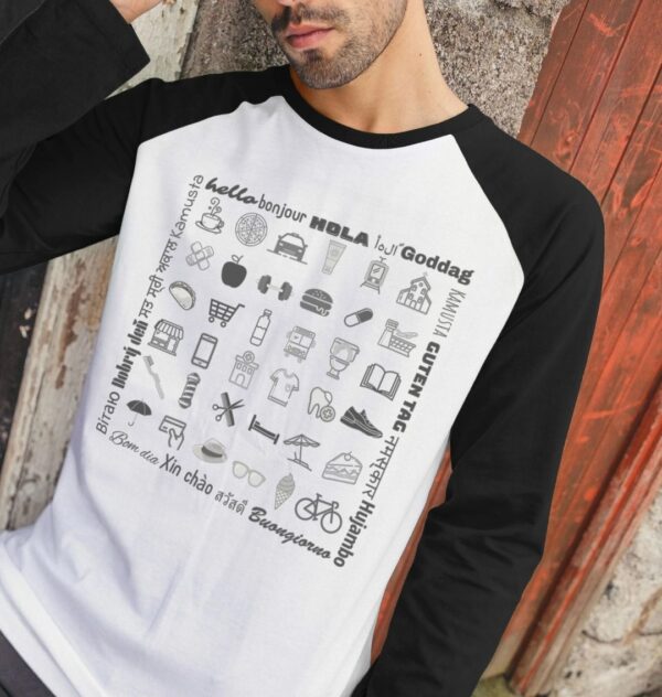 Image of a model wearing the Ultimate Travel Baseball Tee