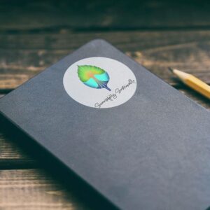 Image the Successfully Sustainable Sticker on a journal