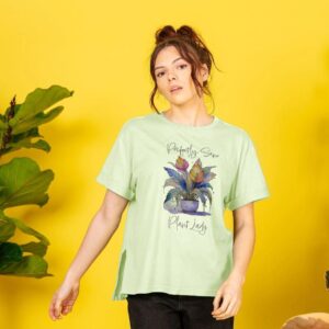 Flat image of the Plant Lady Tee in Pastel Green