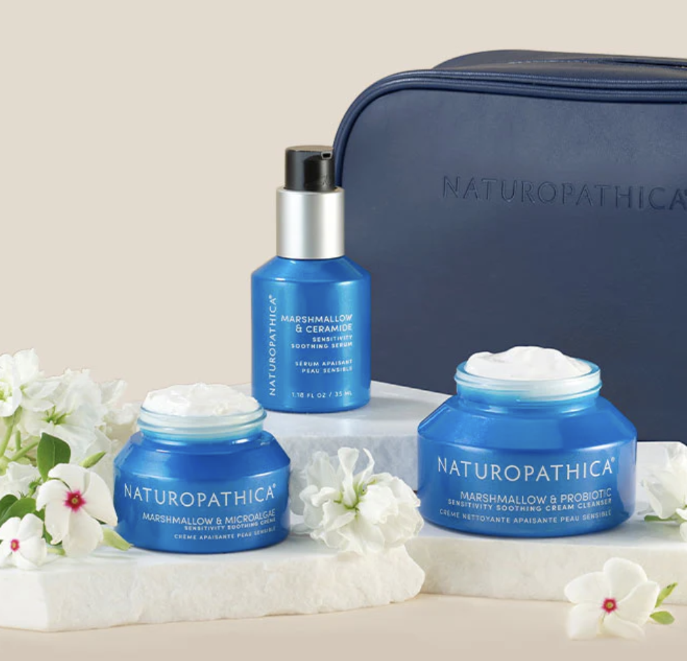 Image of a variety of products from natural skincare brand Naturopathica
