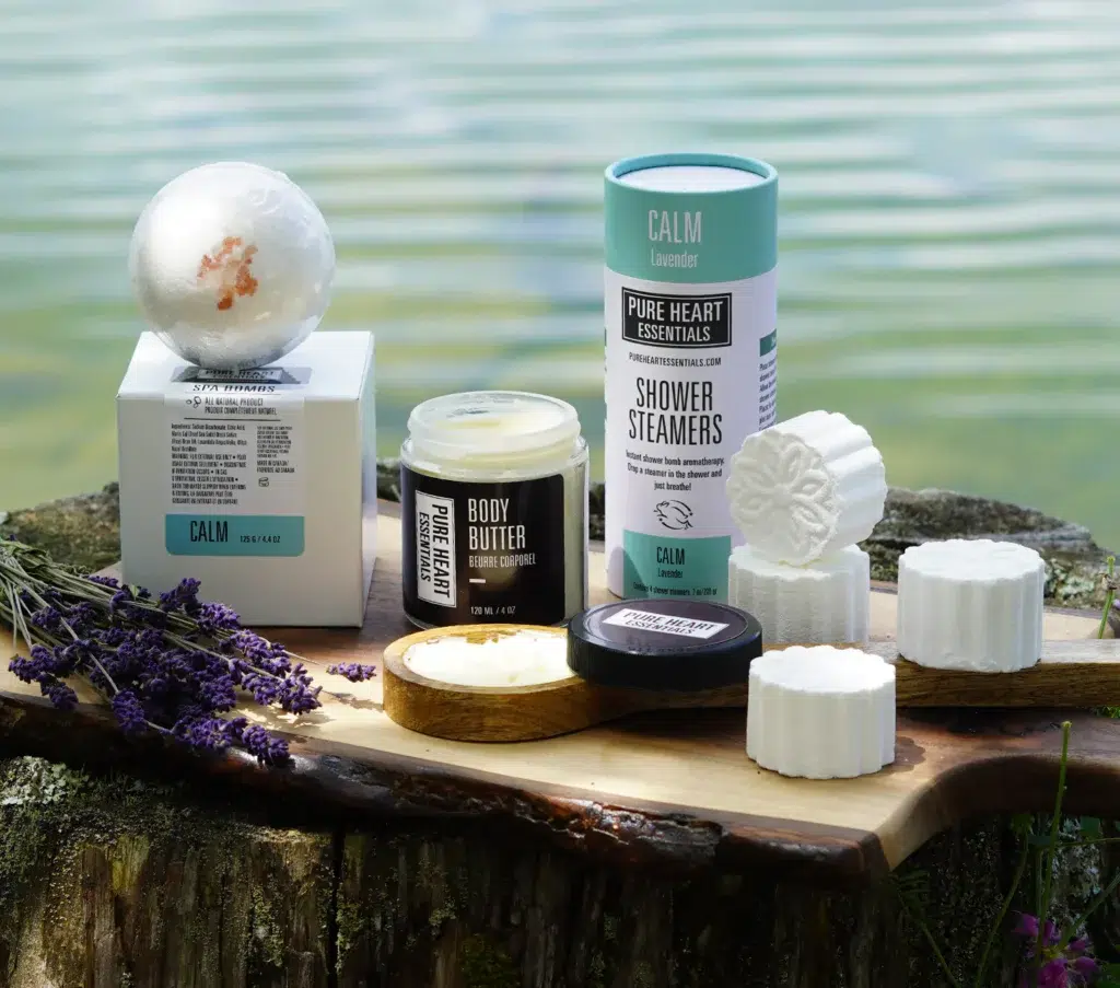 Image of a variety of products from minimal ingredient skincare brand Pure Heart Essentials