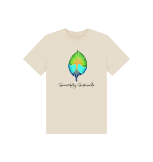 Flat image of the Successfully Sustainable Kids Tee in Oat.