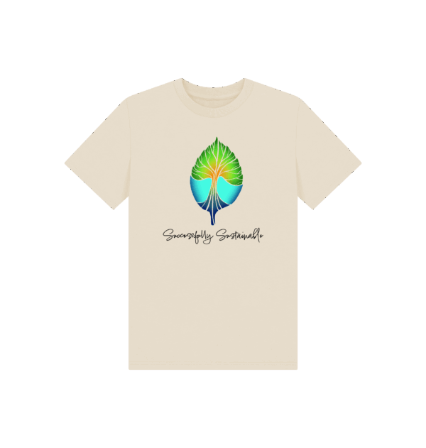 Flat image of the Successfully Sustainable Kids Tee in Oat.