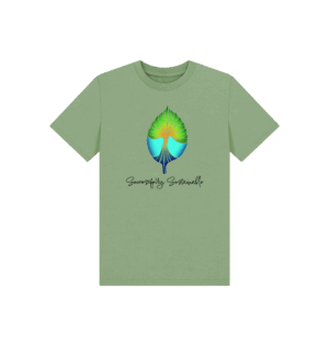 Flat image of the Successfully Sustainable Kids Tee in Sage.